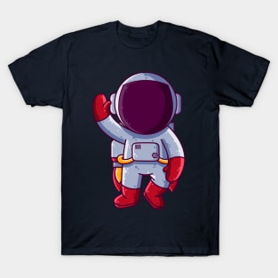 Cute Astronaut Jetpack Cartoon T-Shirt